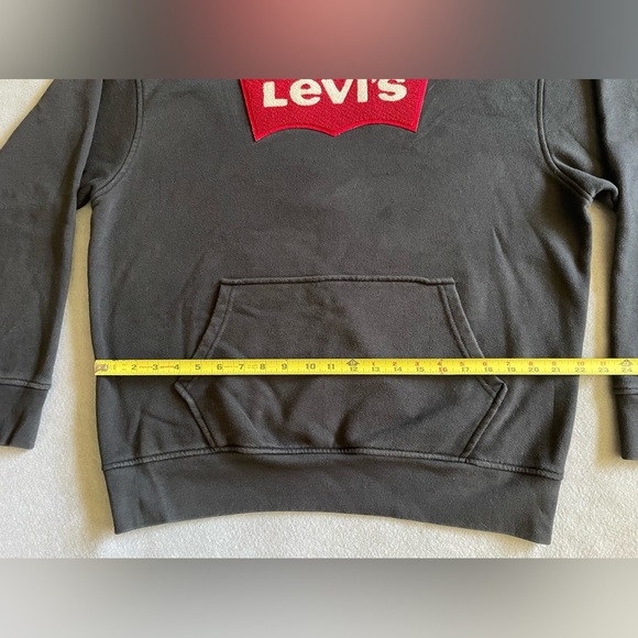 🖤 Levi’s 3D Stitched Logo Pullover Hoodie Men’s Size Large – Black Sweatshirt - Picture 4 of 6